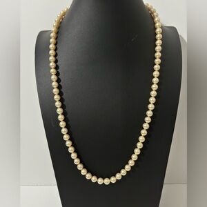 Vintage 925 faux pearl necklace